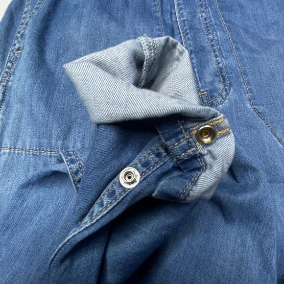 Current/Elliott The Crew Coverall Cropped Denim Jumpsuit  size 1 US4 - Picture 12 of 16